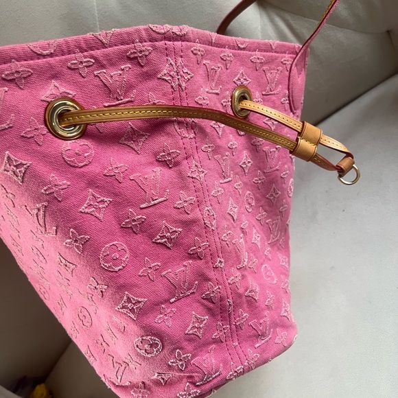 Louis Vuitton Neverfull denim monogram pink - Picture 9 of 12